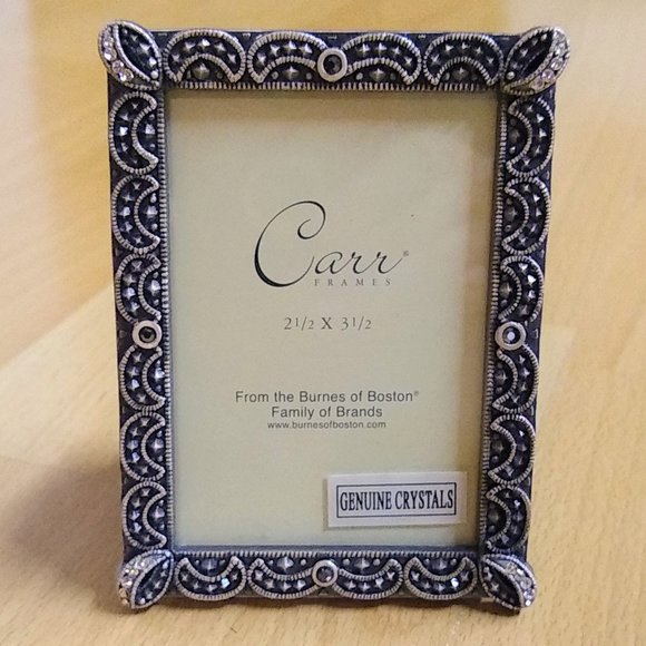 Carr Other - Miniature Metal and Crystal Tabletop Picture Frame